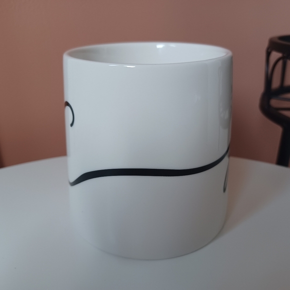 Indigo Monogram Ceramic "K" Cursive Mug Coffee Tea Cup Gift - Picture 3 of 7